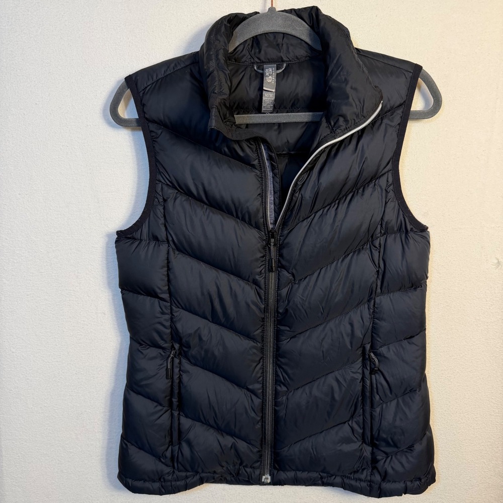 Mountain Hardwear Ratio Down Vest Womens Medium Black Q Shield 650 Puffer OL0126